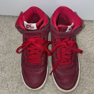 Nike Air Force 1; Red High-top; Size 6.5Y